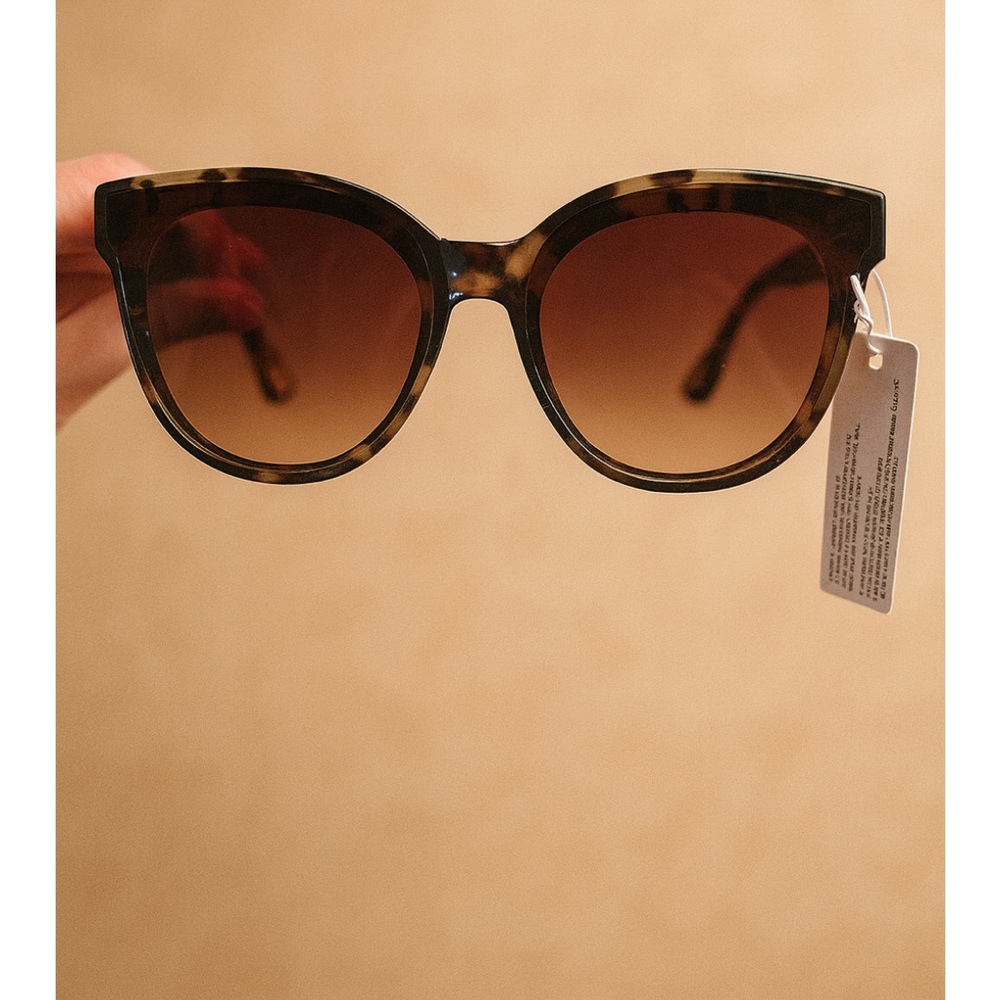 Lele Sadoughi Brown Tortoise Sunglasses
